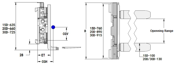 Fork Clamps Drawing